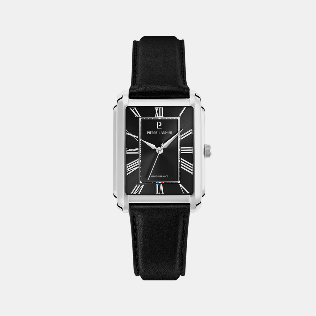 Empire Men Quartz Black Dial Analog Leather Watch 212G133
