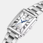 Empire Men Quartz Silver Dial Analog Stainless Steel Watch 213F121