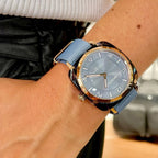 Clubmaster Chic Women Quartz Blue Dial Analog NATO Watch 21536.PRA.UB.25.NIB