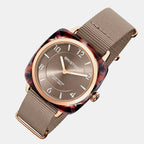 Clubmaster Chic Women Quartz Grey Dial Analog NATO Watch 21536.PRA.UBR.30.NT