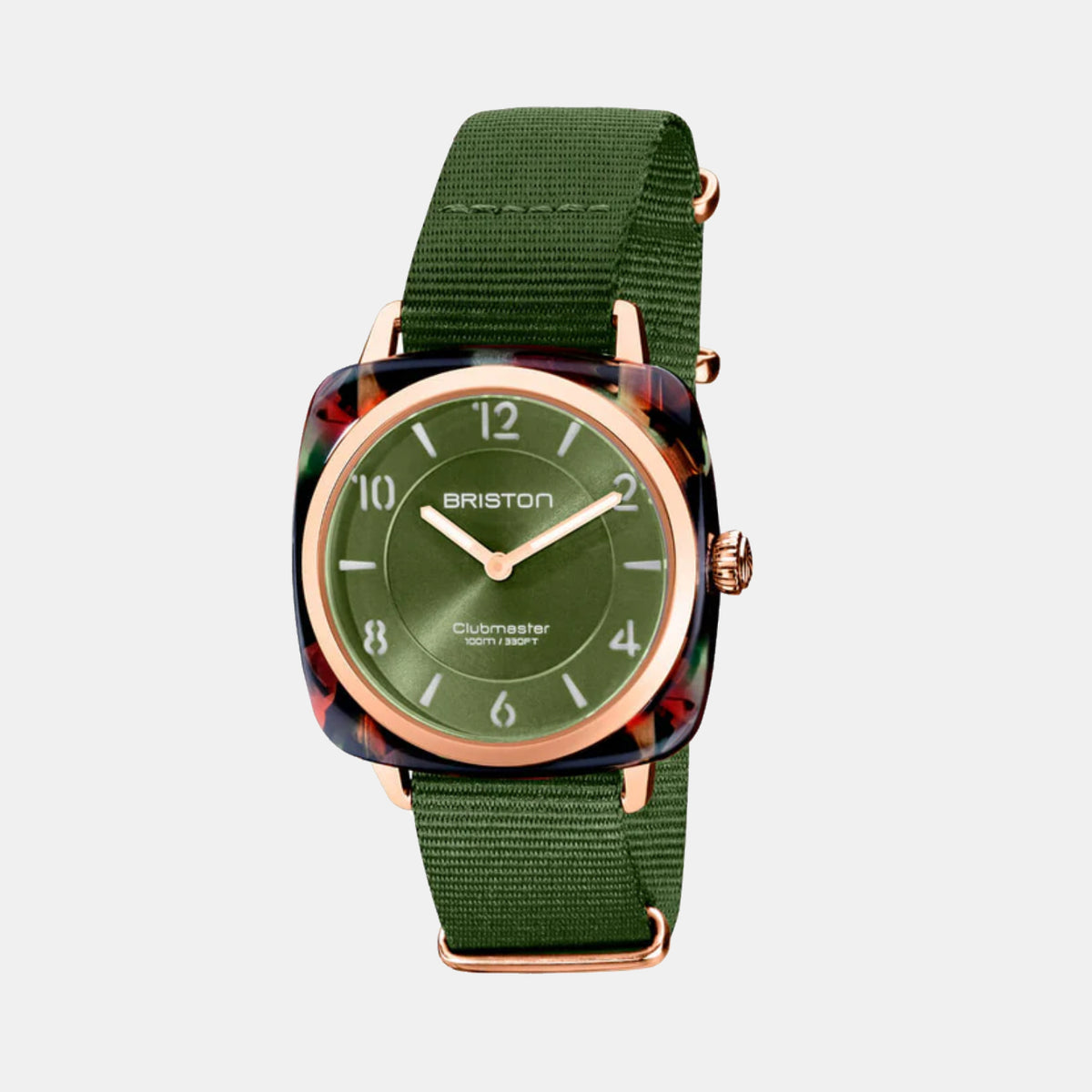Briston Clubmaster Chic Women Quartz Olive Green Dial Analog Nato Watch 21536.PRA.UG.26.NOL-1