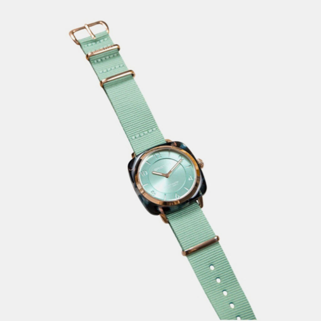 Clubmaster Chic Women Quartz Green Dial Analog NATO Watch 21536.PRA.UGW.29.NGW
