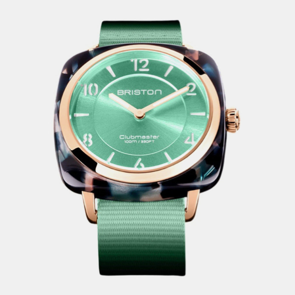 Clubmaster Chic Women Quartz Green Dial Analog NATO Watch 21536.PRA.UGW.29.NGW