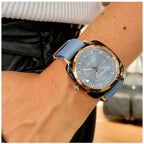 Clubmaster Chic Women Quartz Blue Dial Analog NATO Watch 21536.PRAUB.25.NIB