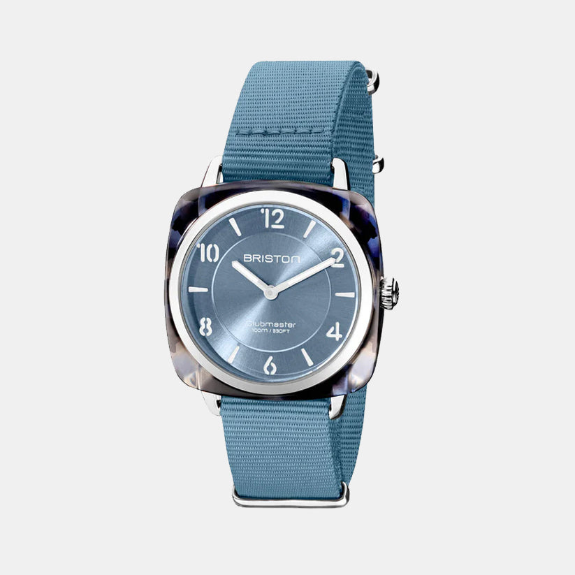Briston Clubmaster Chic Women Quartz Ice Blue Dial Analog Nato Watch 21536.SA.UB.25.NIB-1