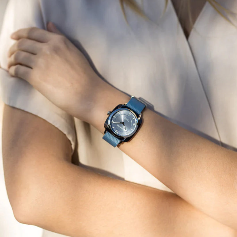 Briston Clubmaster Chic Women Quartz Ice Blue Dial Analog Nato Watch 21536.SA.UB.25.NIB-3