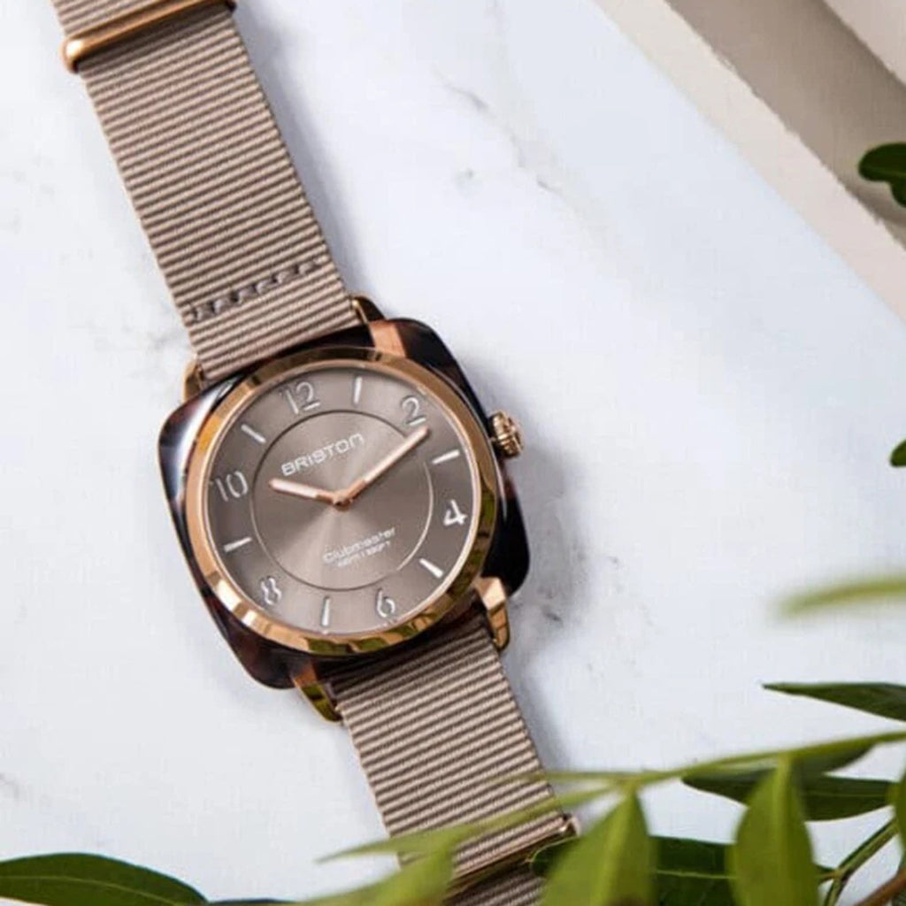 Women Quartz Taupe Dial Analog NATO Watch 21536.SA.UBR.30.NT