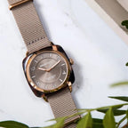 Women Quartz Taupe Dial Analog NATO Watch 21536.SA.UBR.30.NT