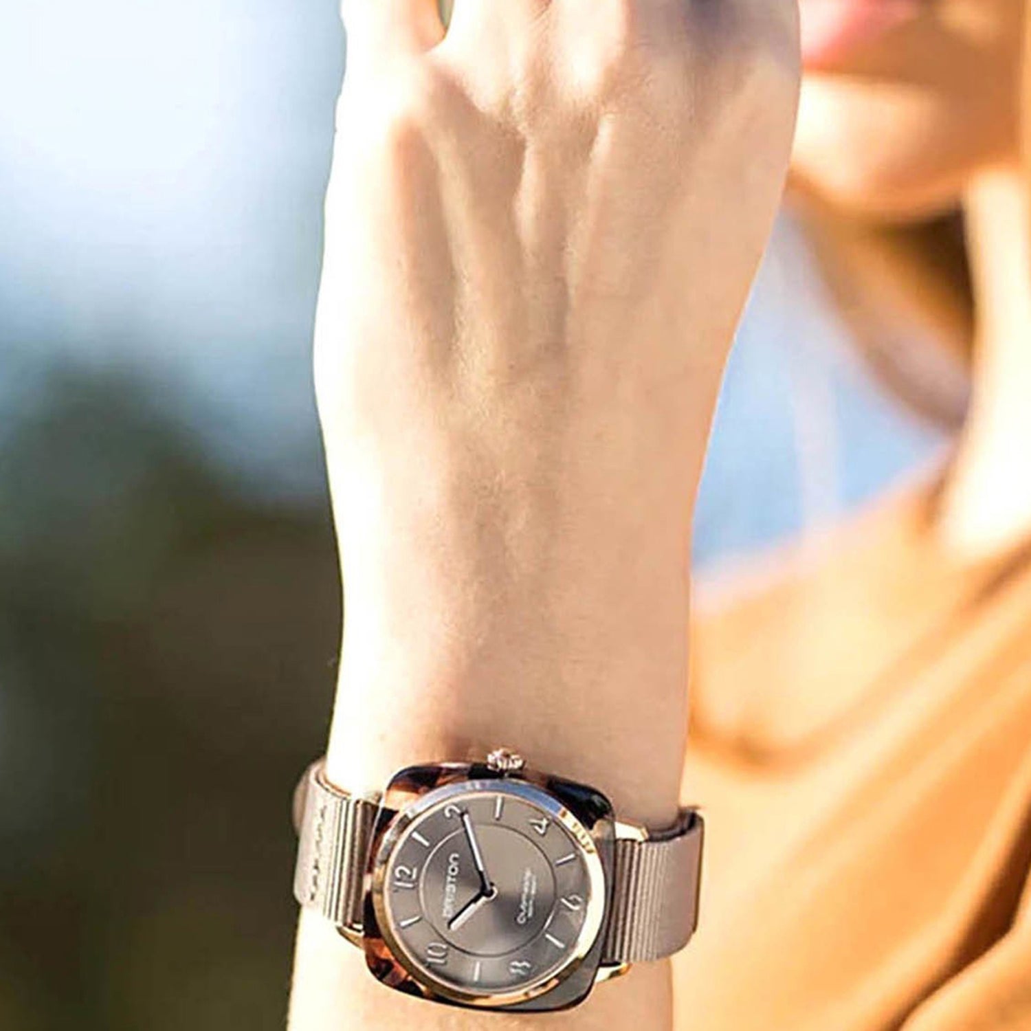 Women Quartz Taupe Dial Analog NATO Watch 21536.SA.UBR.30.NT