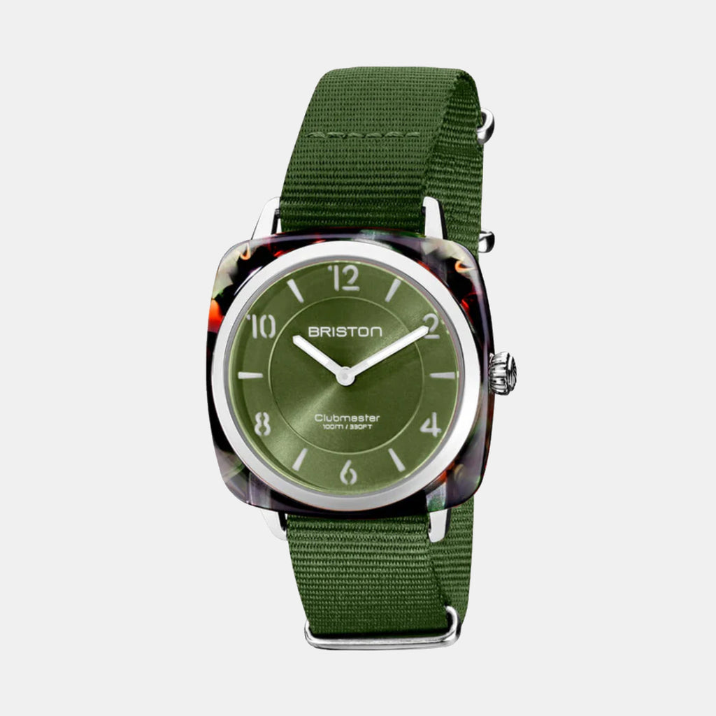 Briston Clubmaster Chic Women Quartz Olive Green Dial Analog Nato Watch 21536.SA.UG.26.NOL-1