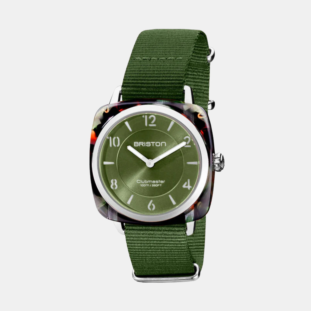 Briston Clubmaster Chic Women Quartz Olive Green Dial Analog Nato Watch 21536.SA.UG.26.NOL-1
