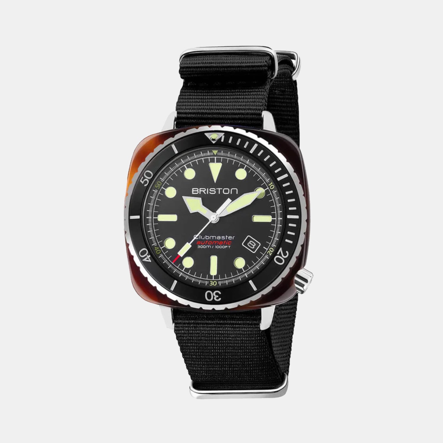 Briston Clubmaster Diver Men Automatic Black Dial Analog Nato Watch 21644.SA.T.1.NB-1