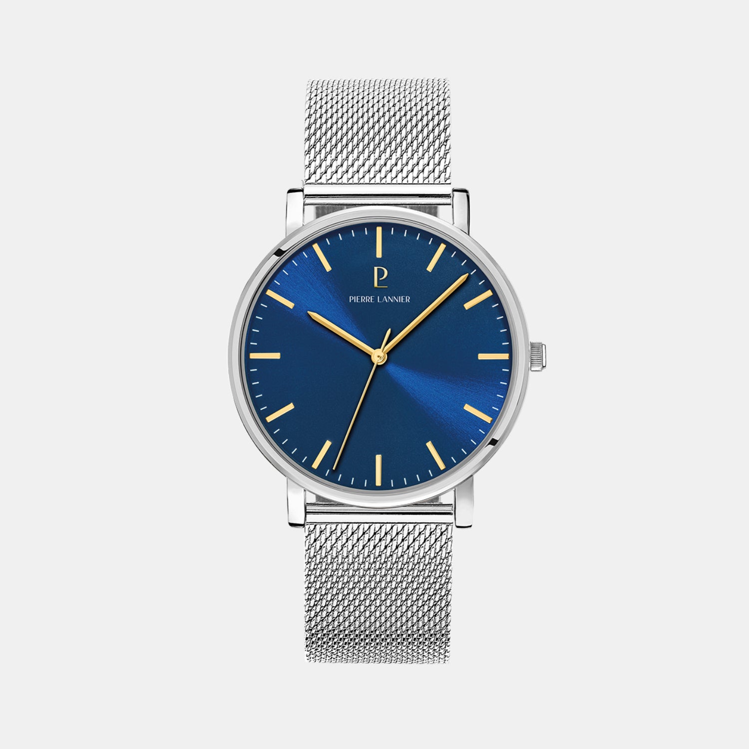 Essential Men Quartz Blue Dial Analog Stainless Steel Watch 217G161