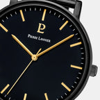 Essential Men Quartz Black Dial Analog Stainless Steel Watch 218F439