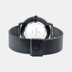 Essential Men Quartz Black Dial Analog Mesh Watch 218F439