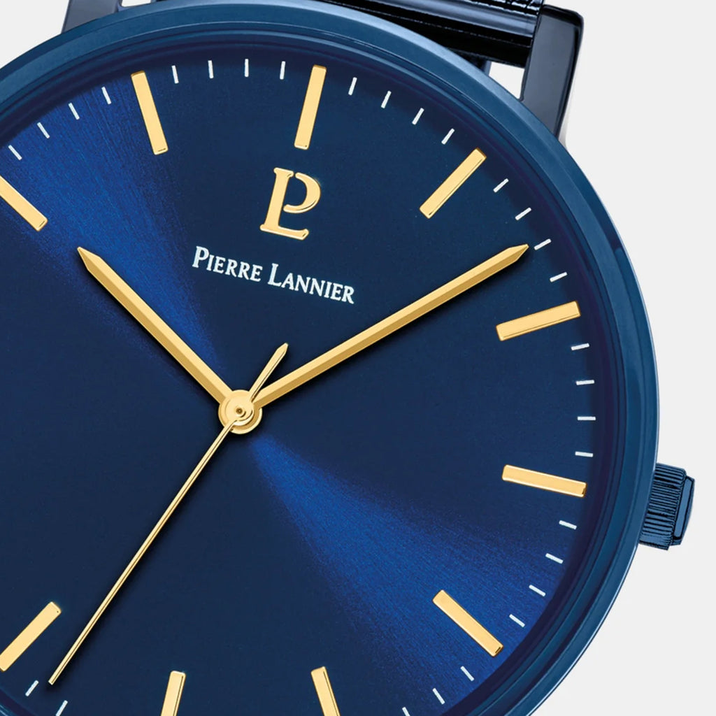 Essential Men Quartz Blue Dial Analog Stainless Steel Watch 218F466
