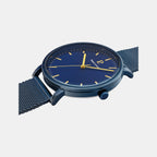 Essential Men Quartz Blue Dial Analog Mesh Watch 218F466