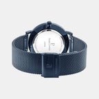 Essential Men Quartz Blue Dial Analog Mesh Watch 218F466