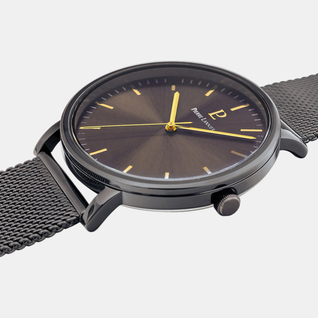 Essential Men Quartz Grey Dial Analog Stainless Steel Watch 218F499