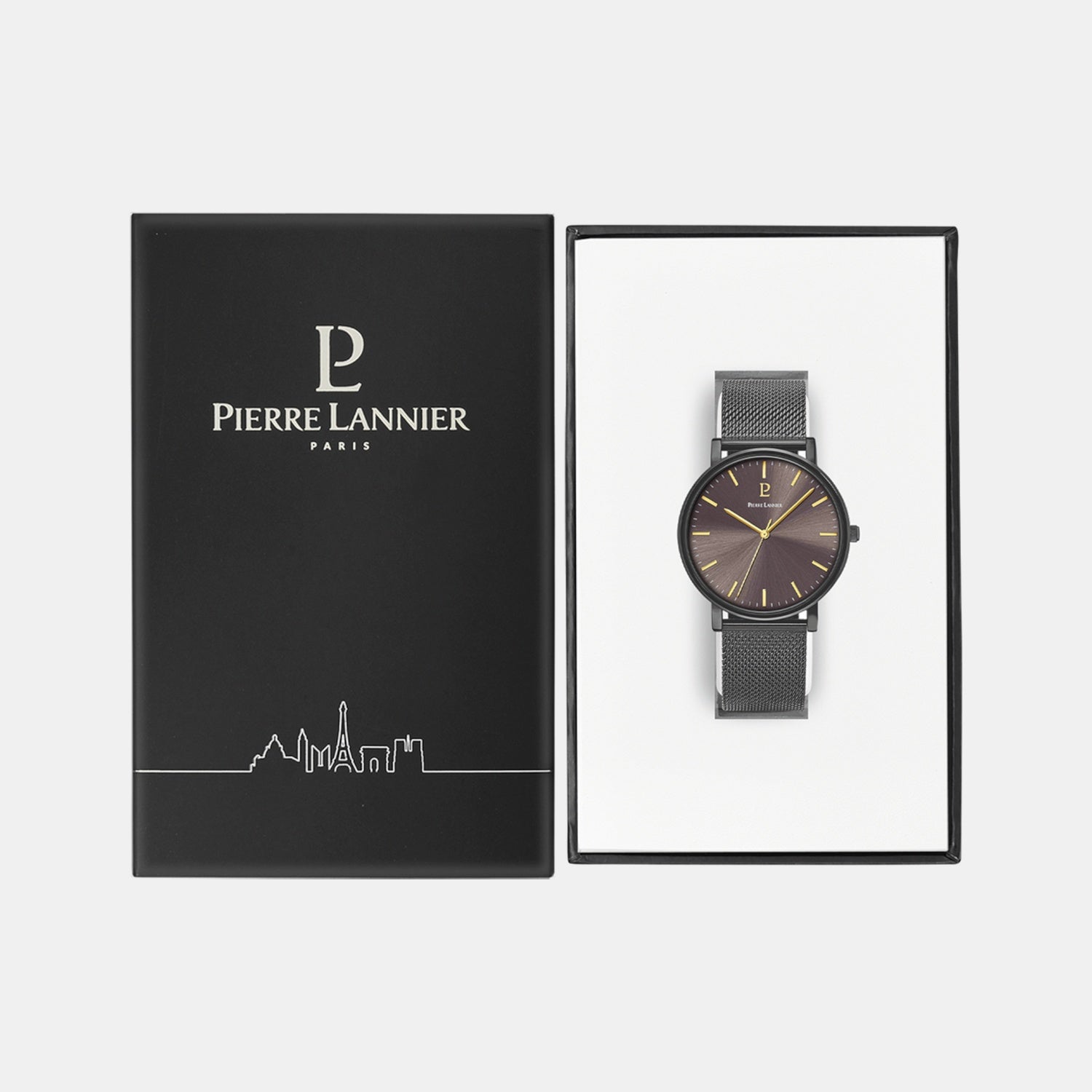 Essential Men Quartz Grey Dial Analog Mesh Watch 218F499