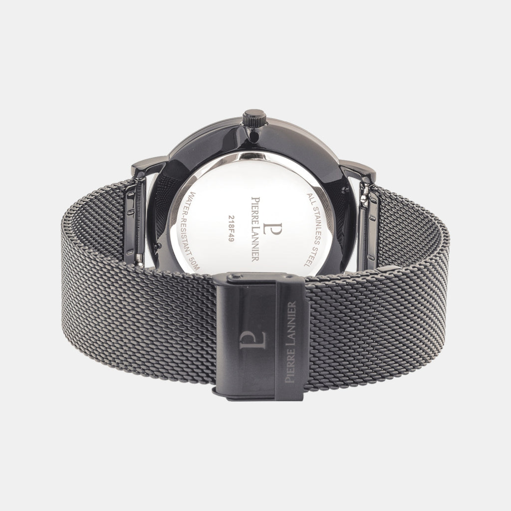 Essential Men Quartz Grey Dial Analog Mesh Watch 218F499