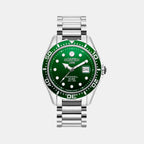 Rockshell Mark III Scuba Men Quartz Green Dial Analog Stainless Steel Watch 220858 41 75 50