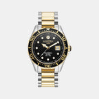 Rockshell Mark III Scuba Men Quartz Black Dial Analog Stainless Steel Watch 220858 47 85 50