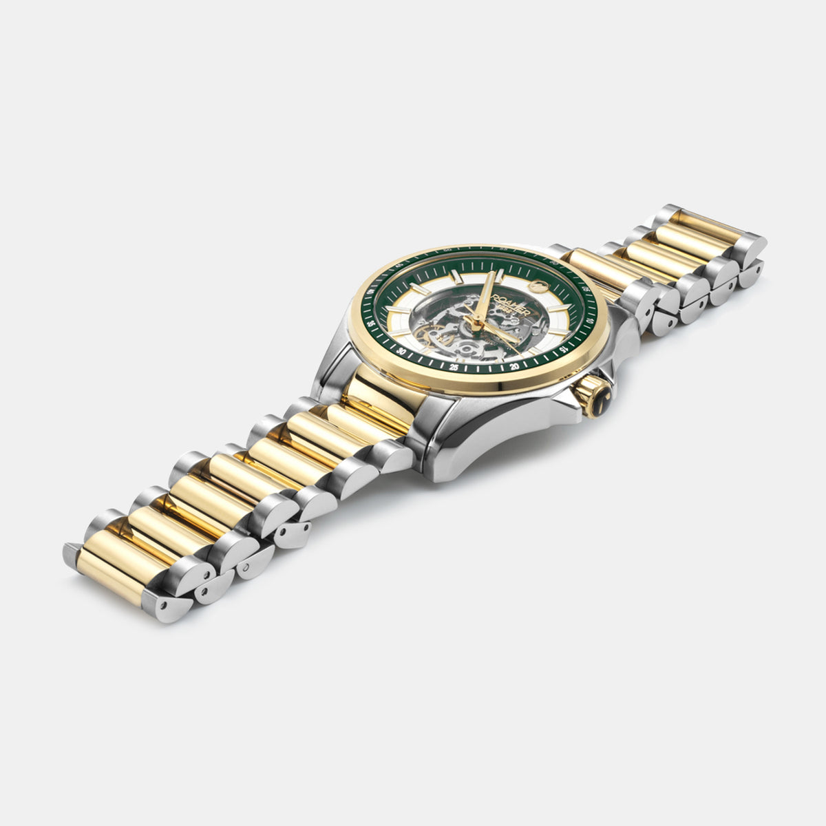Rockshell Mark Iii Skeleton Men Automatic Green Dial Analog Stainless Steel Watch 220984 48 75 20