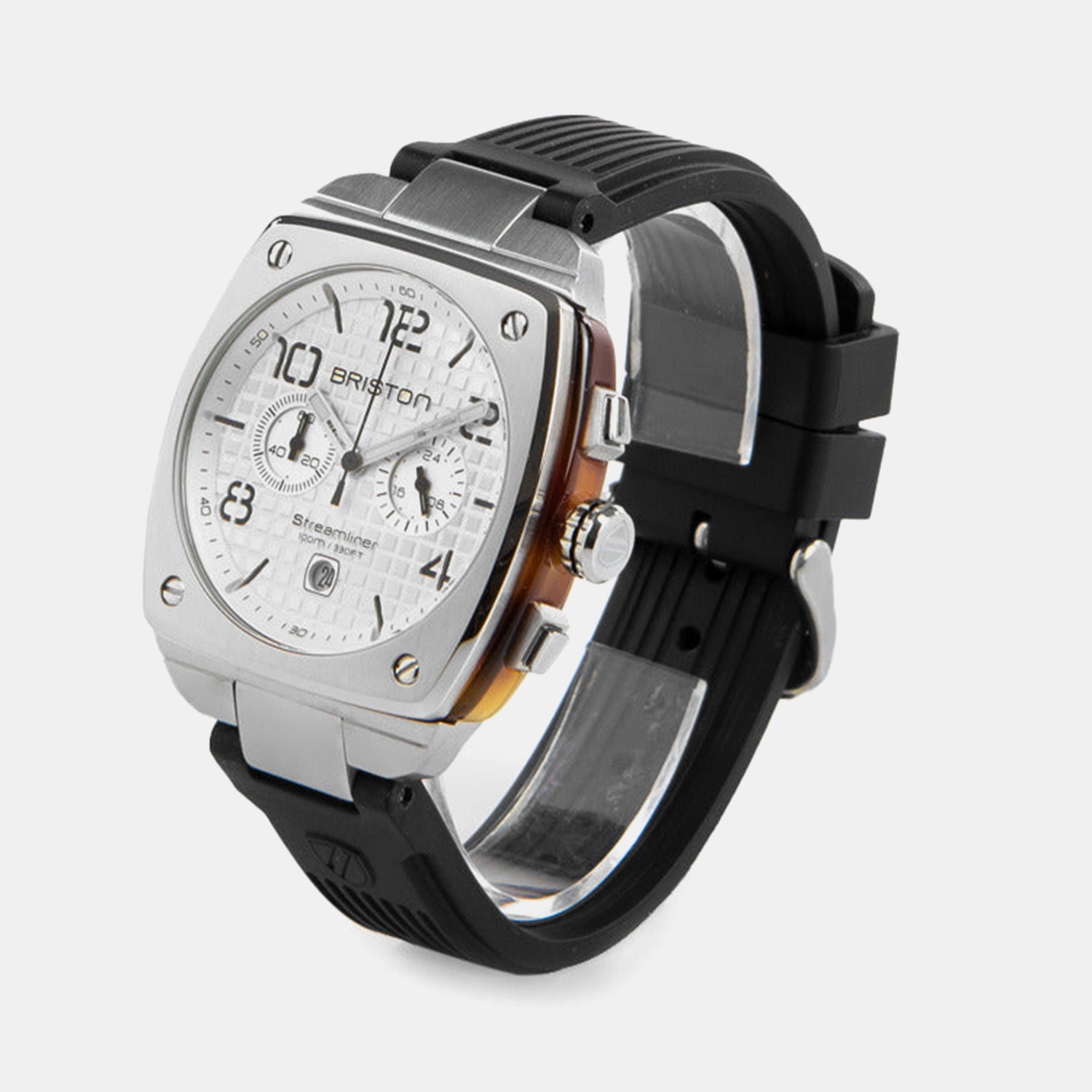 Men Quartz White Dial Chronograph Rubber Watch 22142.S.T.2.RB