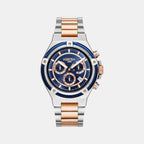 Tempomaster Chrono Men Quartz Blue Dial Analog Stainless Steel Watch 221837 49 45 20