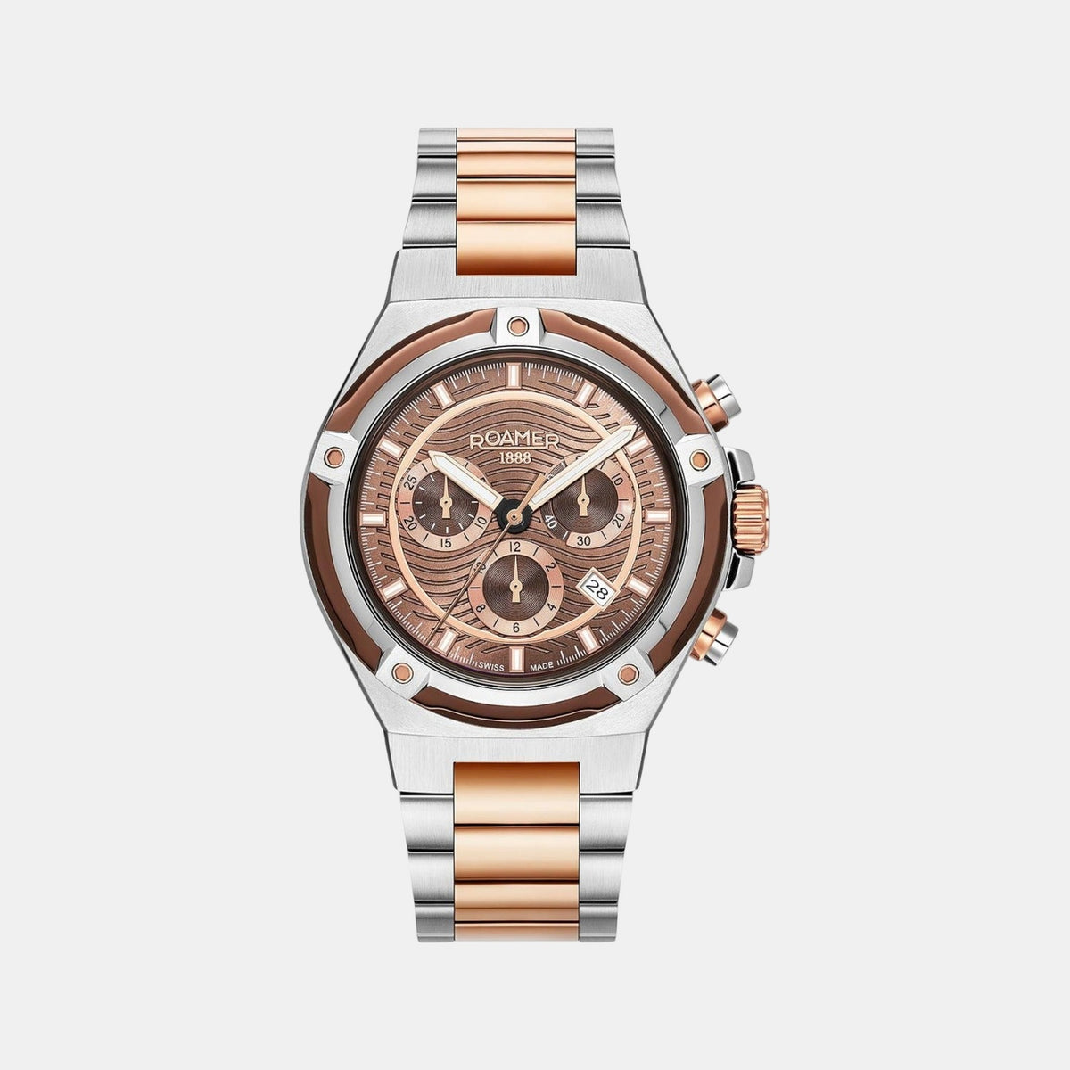 Tempomaster Chrono Men Quartz Brown Dial Analog Stainless Steel Watch 221837 49 65 20