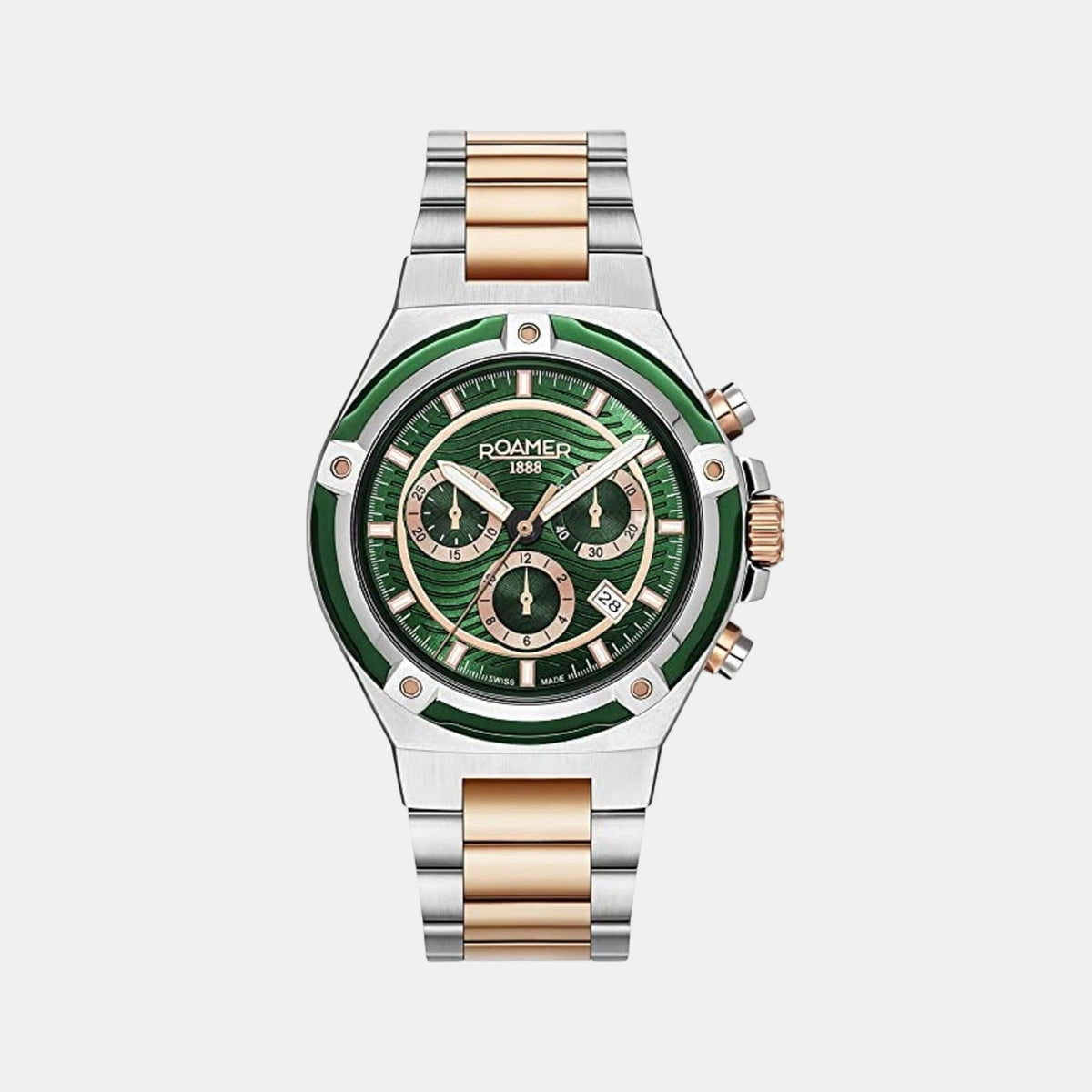 Tempomaster Chrono Men Quartz Green Dial Analog Stainless Steel Watch 221837 49 75 20