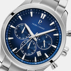 Boulevard Men Quartz Blue Dial Chronograph Stainless Steel Watch 221G161