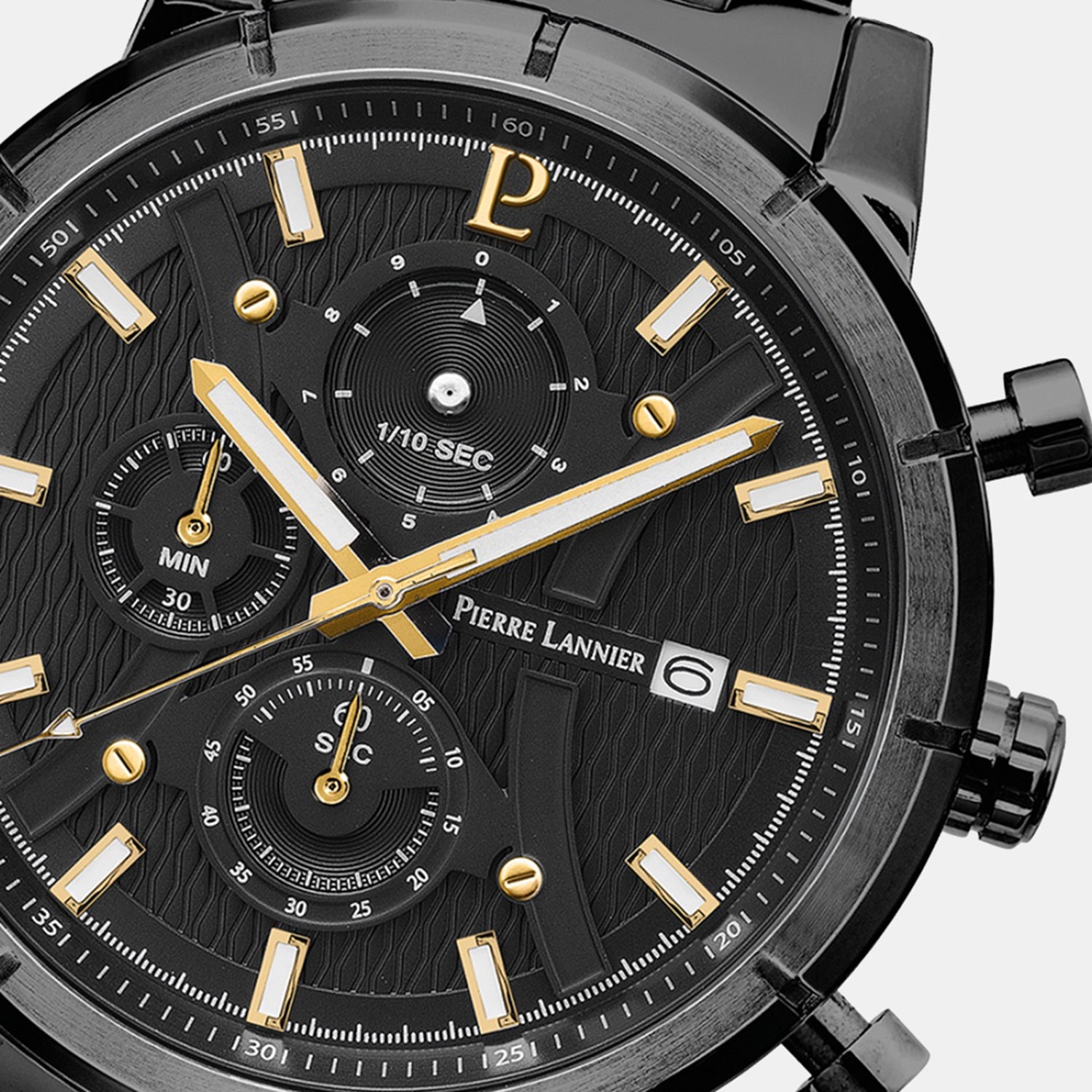 Criterium Men Quartz Black Dial Chronograph Stainless Steel Watch 225H439