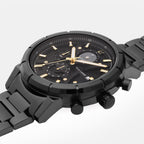 Criterium Men Quartz Black Dial Chronograph Stainless Steel Watch 225H439