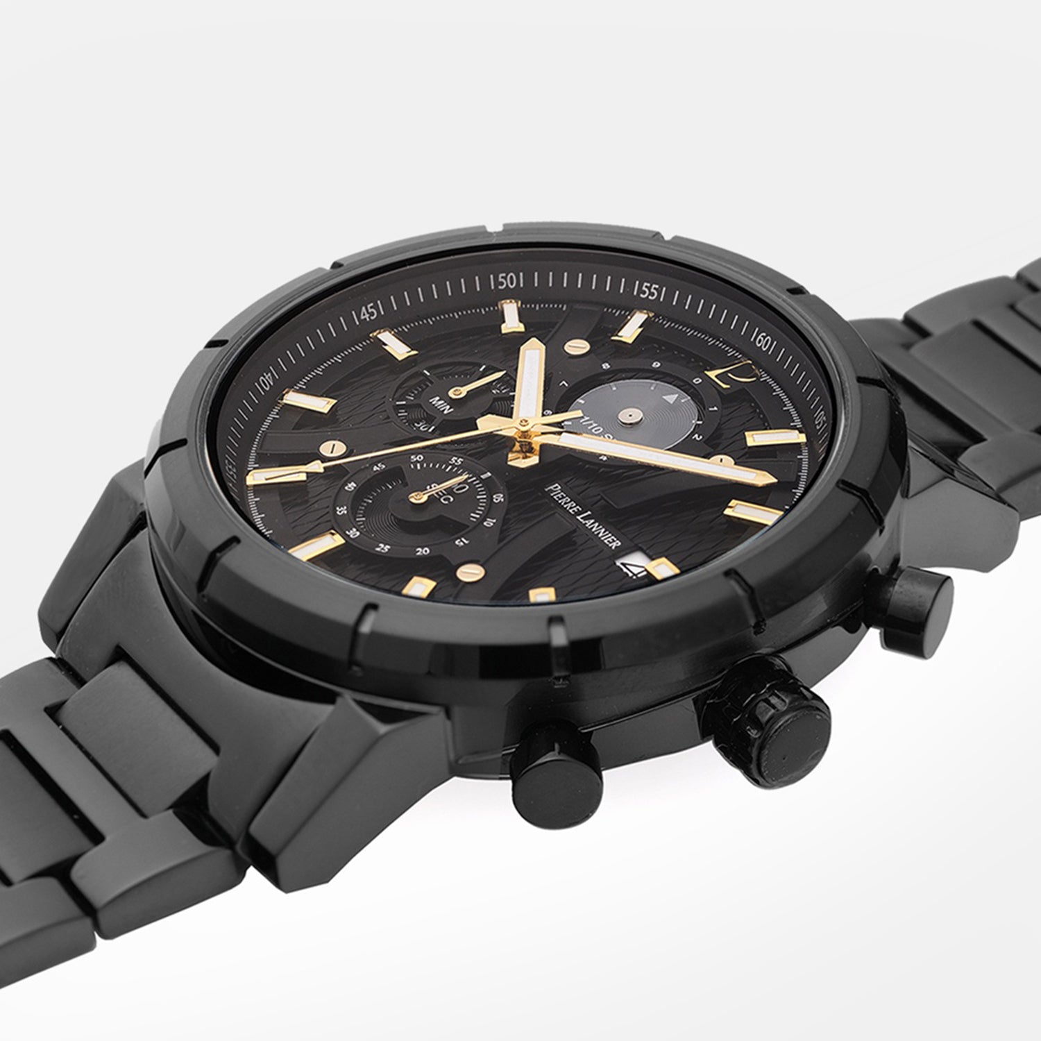 Criterium Men Quartz Black Dial Chronograph Stainless Steel Watch 225H439
