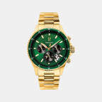 Cronos Men Quartz Green Dial Chronograph Stainless Steel Watch 228J062
