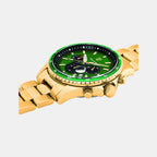 Cronos Men Quartz Green Dial Chronograph Stainless Steel Watch 228J062