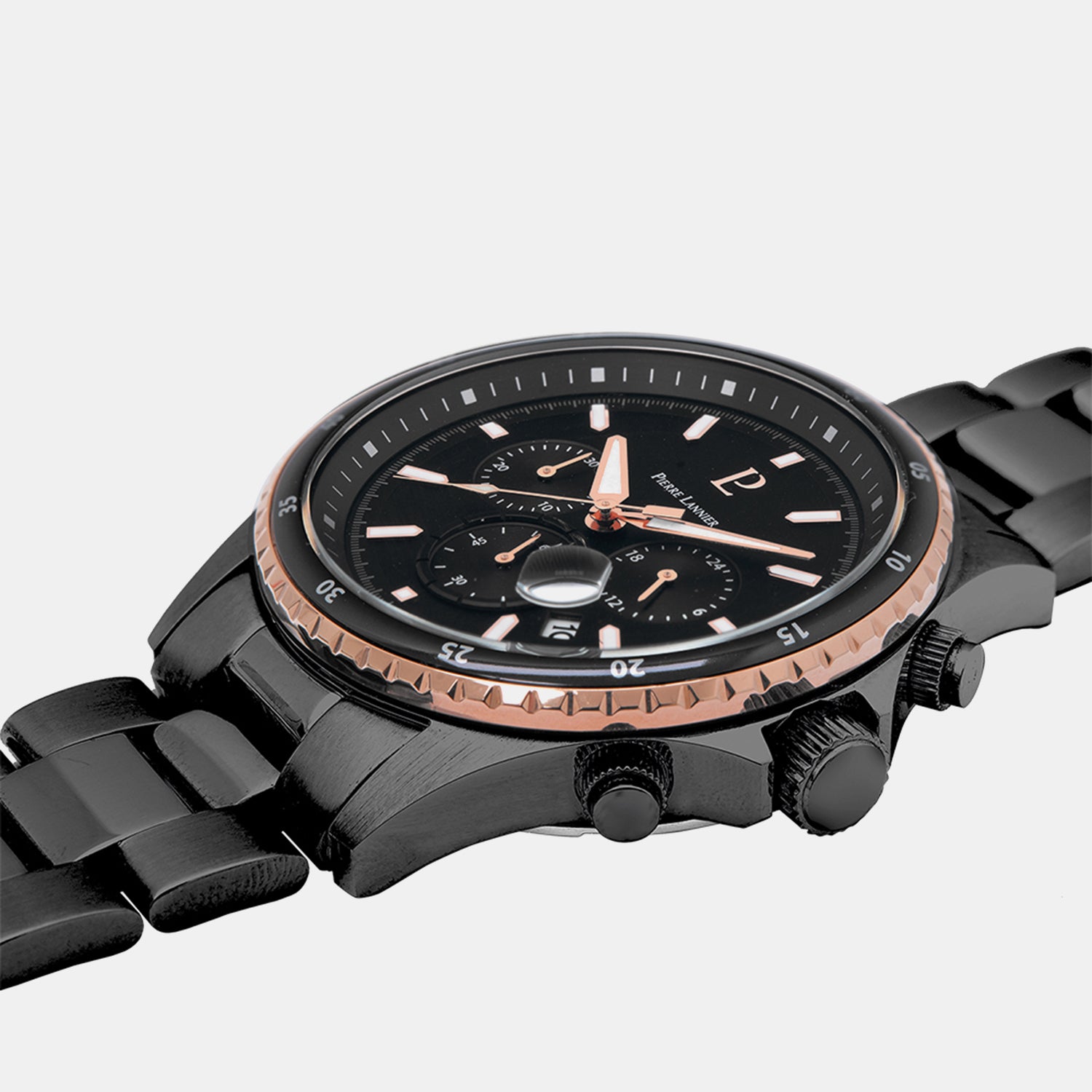 Cronos Men Quartz Black Dial Analog Stainless Steel Watch 228J239