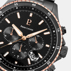 Cronos Men Quartz Black Dial Analog Stainless Steel Watch 228J239