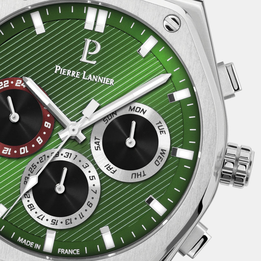 Copilote Men Quartz Green Dial Chronograph Stainless Steel Watch 230F171