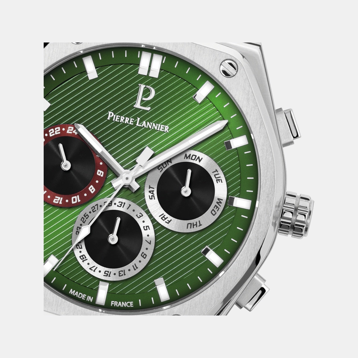 Copilote Men Quartz Green Dial Chronograph Stainless Steel Watch 230F171