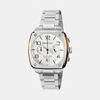Briston Streamliner Urban Men Quartz White Dial Chronograph Stainless Steel Watch 23142.S.T.2.SB-1