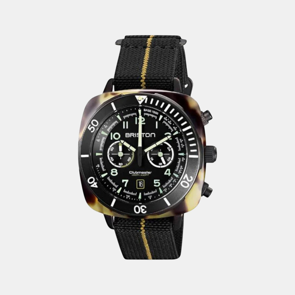 Clubmaster Outdoor Men Quartz Black Matt Dial Chronograph Nato Watch 23144.PBAM.TS.5.EBK