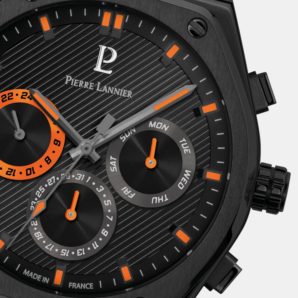 Copilote Men Quartz Black Dial Chronograph Stainless Steel Watch 231J439