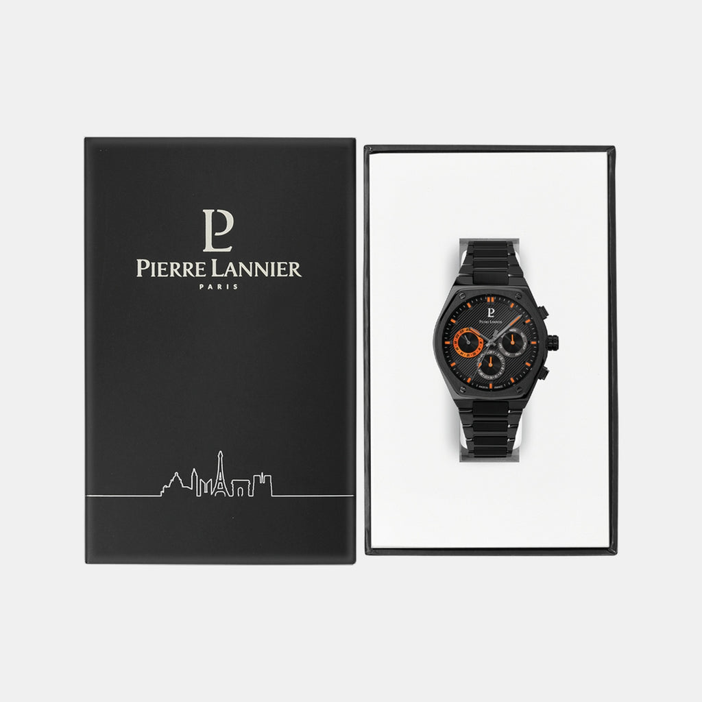 Copilote Men Quartz Black Dial Chronograph Stainless Steel Watch 231J439