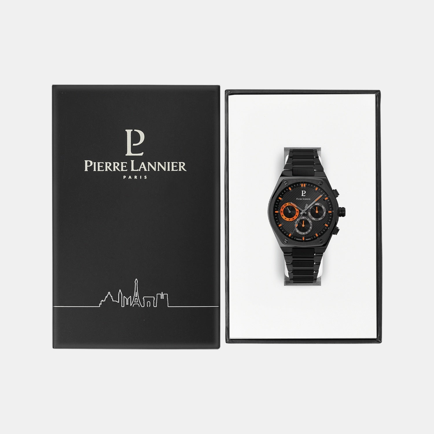 Copilote Men Quartz Black Dial Chronograph Stainless Steel Watch 231J439