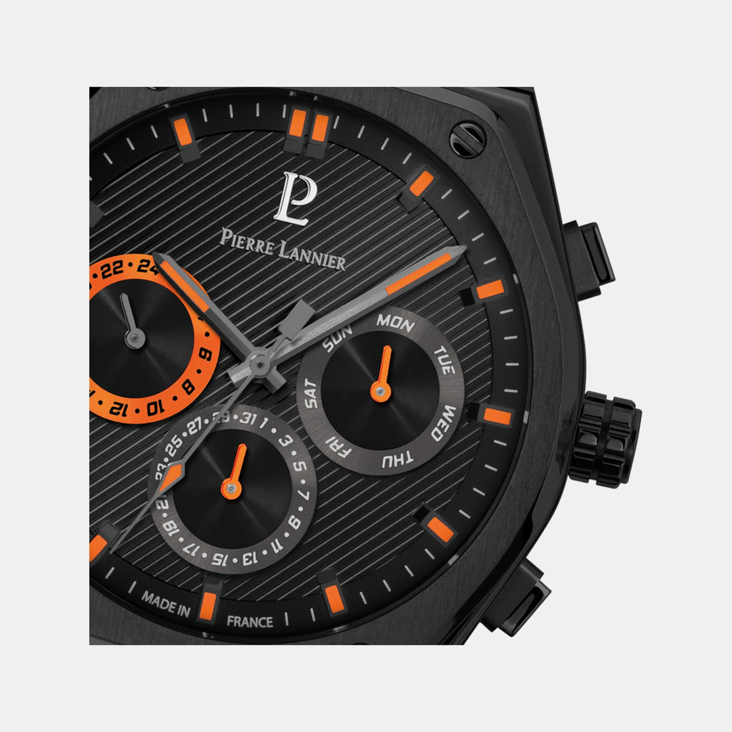 Copilote Men Quartz Black Dial Chronograph Stainless Steel Watch 231J439