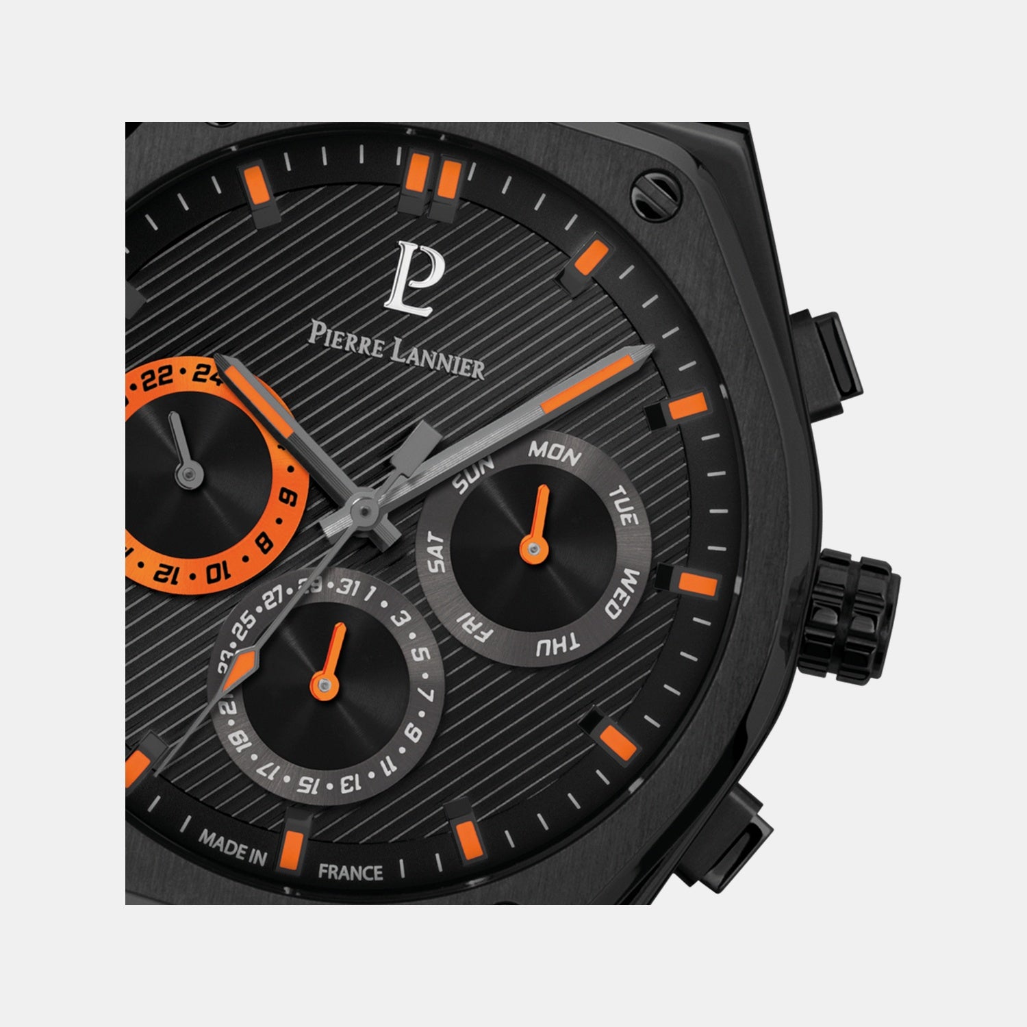 Copilote Men Quartz Black Dial Chronograph Stainless Steel Watch 231J439