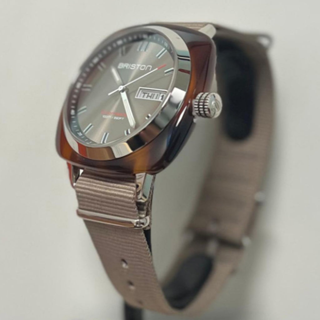 Men Quartz Beige Dial Analog NATO Watch 23342.SA.TS.30.NT